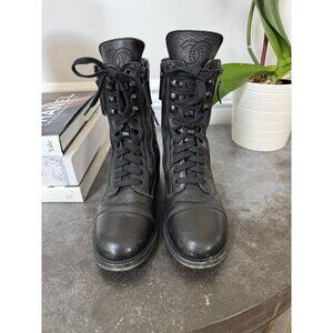 CHANEL Black Combat & Moto Boots